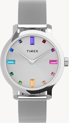Timex Transcend™ 超薄型（31mm）シルバー文字盤 / ステンレススチールメッシュブレスレット TW2U92900