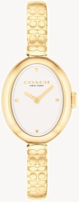 Coach Sammy (22,5 mm) mostrador prateado / pulseira de aço inoxidável com revestimento dourado 14504528