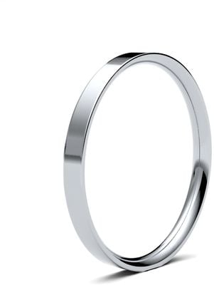 James Moore & Co | 9 karaat witgoud | 2 mm | licht | maat plat hof | ag_2lle-9w AG_2LLE-9W