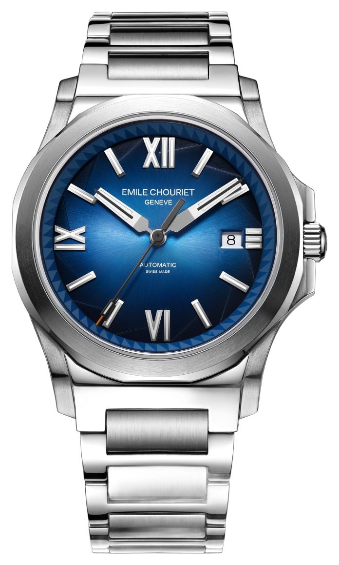 Emile Chouriet Challenger Cliff Automatic (40mm) Blue Sunray Watch