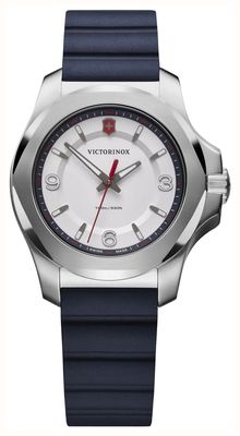 Victorinox Kwarcowy zegarek I.n.o.x. v (37 mm) z białą tarczą / ciemnoniebieskim paskiem gumowym 241919