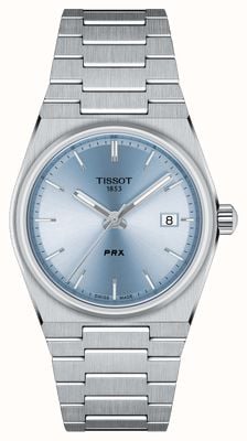 Tissot Prx 40 205 quartzo 35mm azul gelo / prata T1372101135100