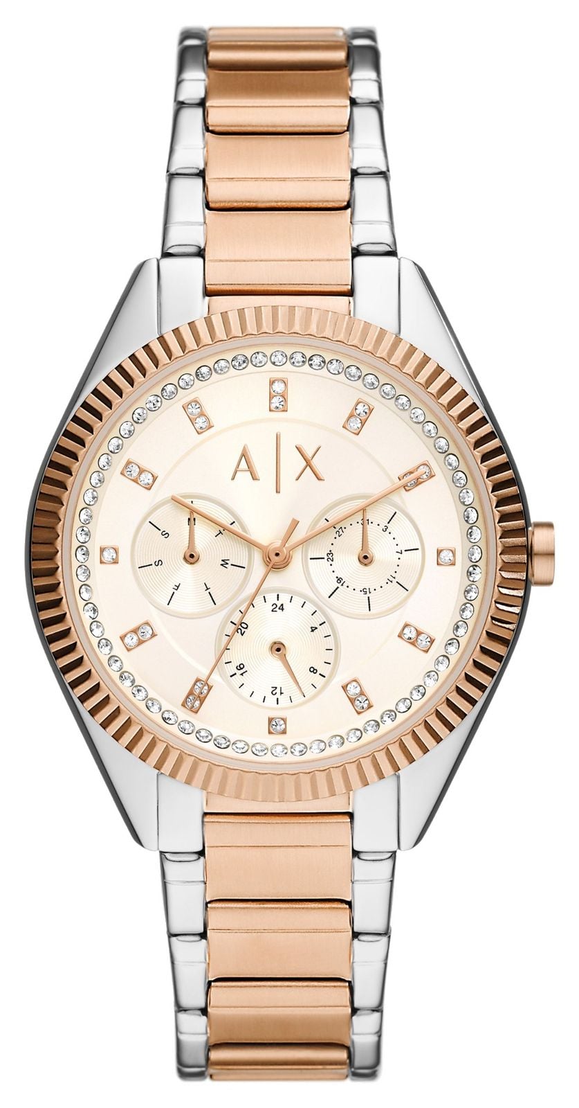 Armani Exchange Cadran crÃ¨me pour femme (38 mm) / bracelet montre