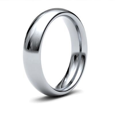 James Moore Wedding Rings | 9ct White Gold | 5mm | Heavy | Traditional Court | AG_5GHC-9W
