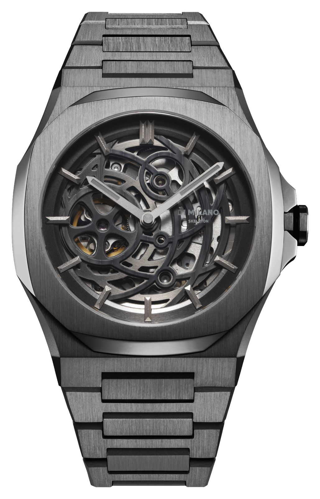 D1 Milano Mechanischeswerk in Gunmetal (41,5 mm) mit uhr-image-203953
