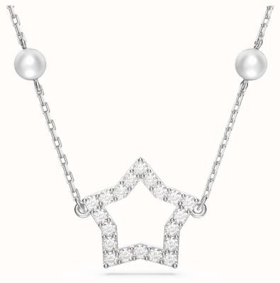 Swarovski Stella Crystal Pearls Rhodium-Plated Necklace 5645379