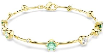 Swarovski Constella Bracelet, Mixed Cuts, Green, Gold-tone Plated 5722478