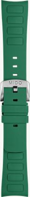 MIDO Multifort TV Green Rubber Strap - Stainless Steel Pin Buckle M603019156