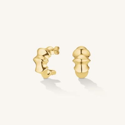 Rosefield Jewellery Statement Bamboo Earrings Gold JESBG-J1195