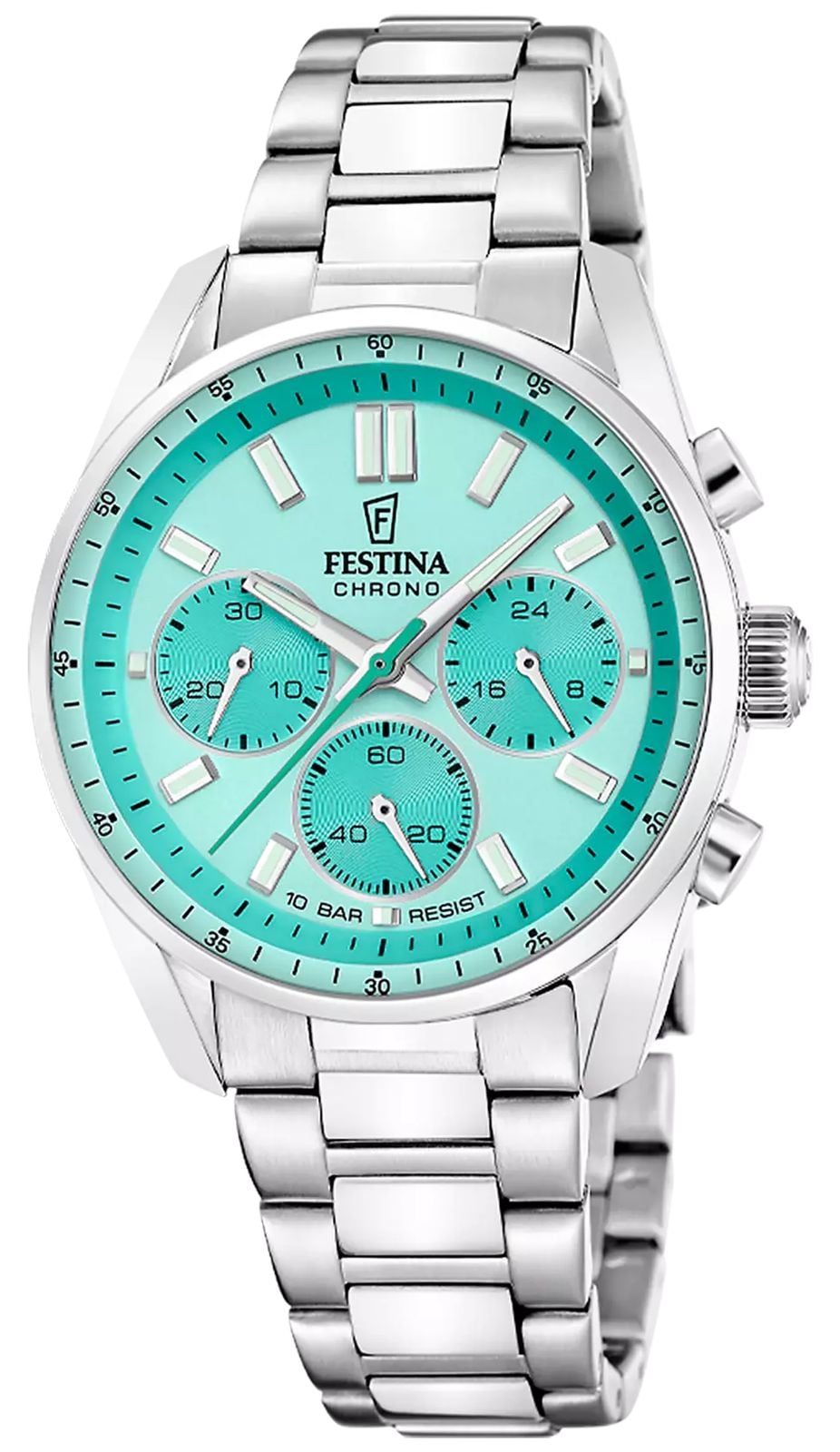 Festina Boyfriend Quartz Chronograph 375mm Aqua Blue Dial Watch Festina Boyfriend Quartz Chronograph 375mm Aqua Blue Dial Watch