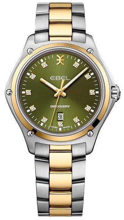 EBEL Discovery lady - Cadran vert 11 diamants (33 mm) / Or montre