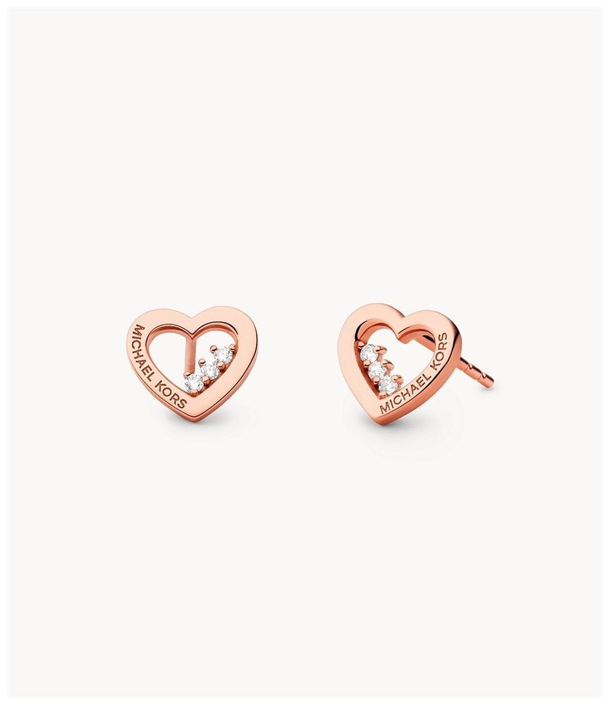 Michael kors silver heart earrings online