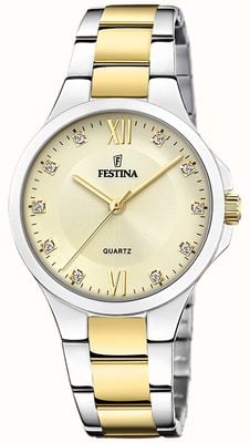 Festina Ladies Gold-Plated Steel Watch W/ Steel Bracelet F20618/1