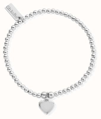 ChloBo Sterling Silver Cute Charm Heart Bracelet SBCC024