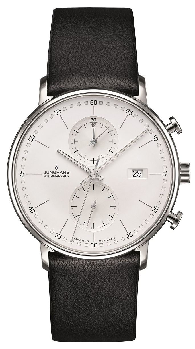 Junghans FORM C Chronoscope Calfskin Black Strap 41/4770.00 Watch