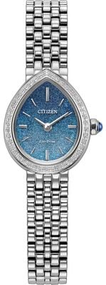 Citizen L rainell eco-drive edição limitada (20mm) mostrador azul / pulseira aço inoxidável EX1540-58L