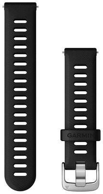 Garmin Bracelet à dégagement rapide uniquement (18 mm) noir, matériel argenté 010-11251-3E