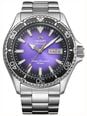 Orient Men's Automatic Dive-Style Watch Purple Gradient Sunburst Dial Black Unidirectional Rotating Bezel RA-AA0827V39B
