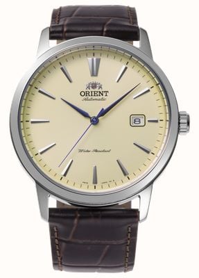 Orient Bambino Small Seconds Mechanical (38mm) Ivory Dial / Brown