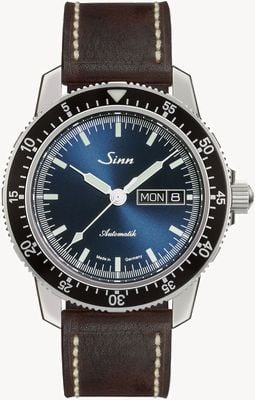 Sinn 104 st sa ib | pulseira de couro marrom vintage marrom escuro 104.013-BL50202002007125401A