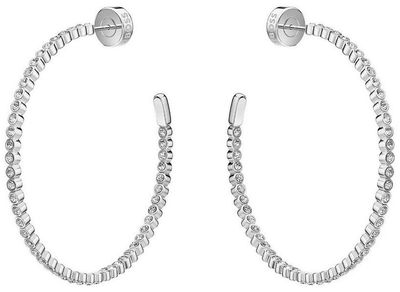 BOSS Jewellery Kassy Divine Crystal Stainless Steel Hoop Earrings 1580863