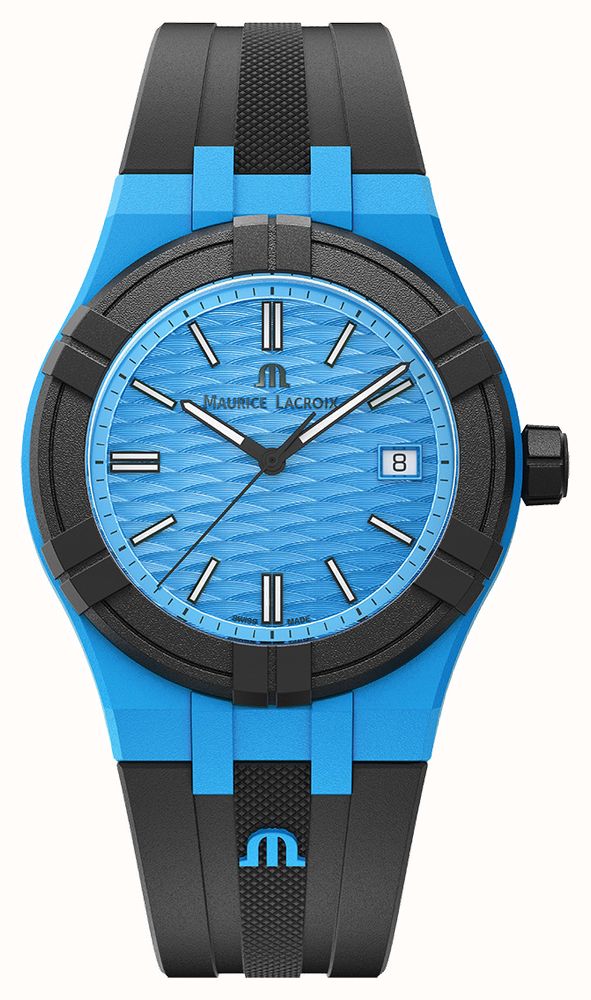 Maurice Lacroix Aikon Quartz #TIDE Upcycled-Plastic (40mm) Blue / Black  AI2008-80080-300-0 - First Class Watches™ USA