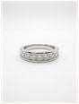 James Moore & Co 1.50ct Natural Diamond Princess Cut 18k White Gold Half Eternity Ring JM5451