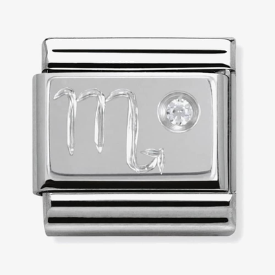 Nomination Classic Scorpio Cubic Zirconia Sterling Silver Charm 330302/08