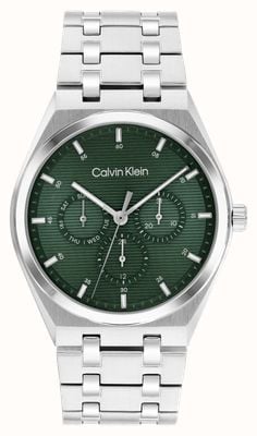 Calvin Klein Ck Motion Multifunktion (39 mm) dunkelgrünes Zifferblatt / Edelstahlarmband 25200521
