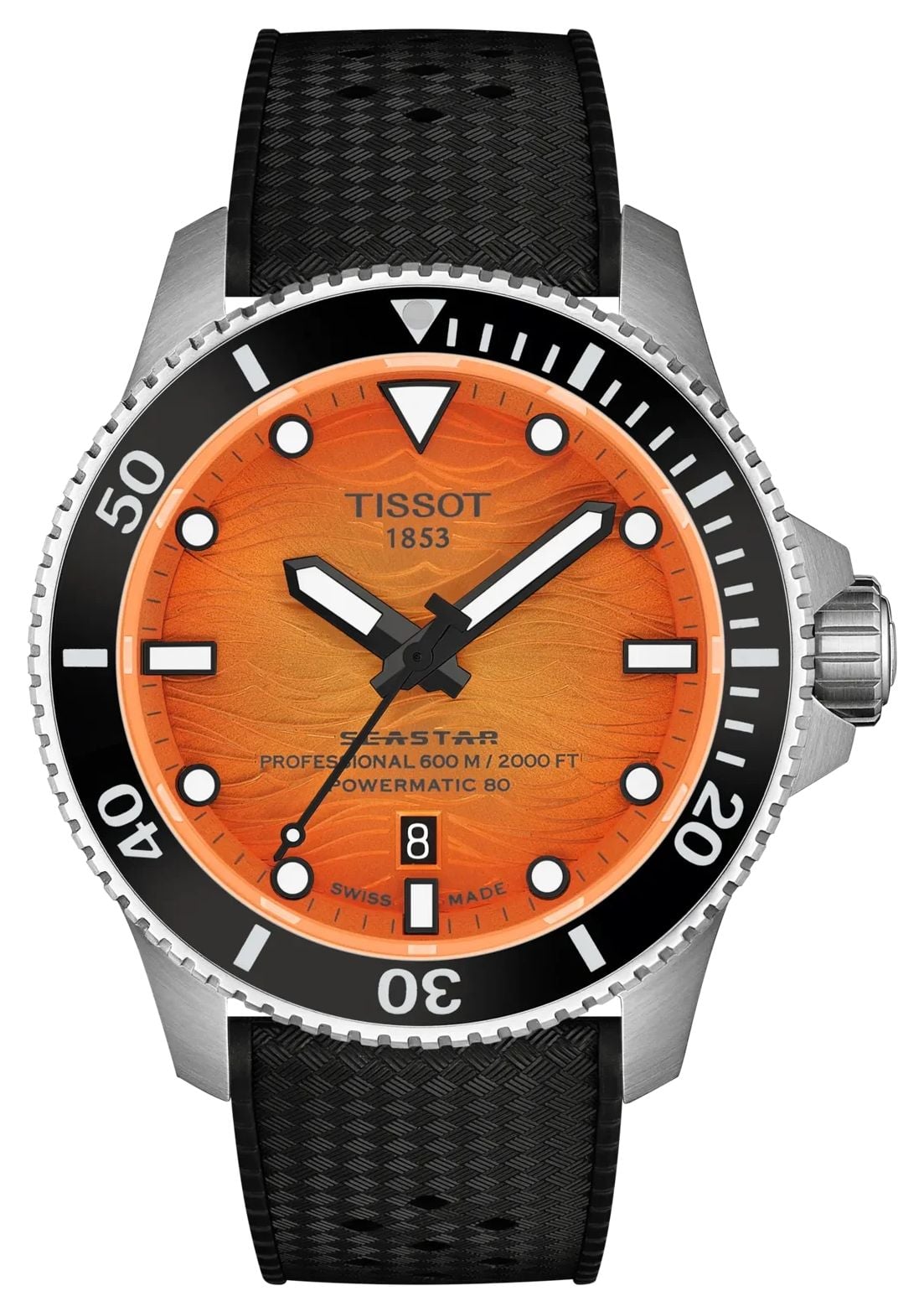 Tissot Seastar 2000 Powermatic 80 (44mm) cadran vague montre