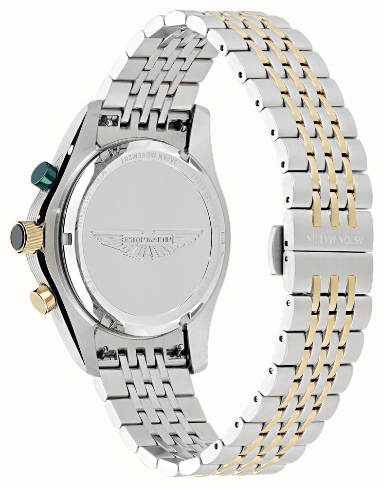 Aston Martin Thrill CLP Quartz Chronograph (45mm) Bertelli Green Dial / Two-Tone Stainless Steel Bracelet MTRL1F608 - alternate view 3