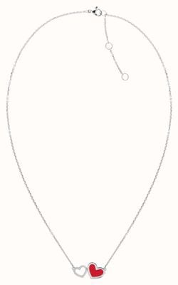 Tommy Hilfiger Women's Necklace | Stainless Steel | Red Enamel Heart 2780746