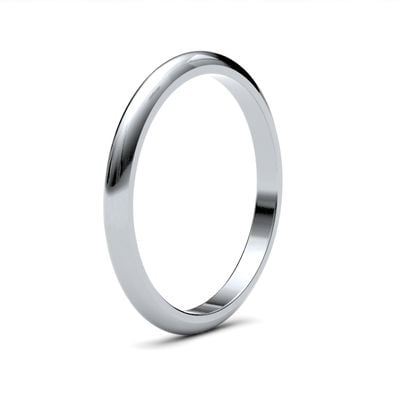 James Moore Wedding Rings | Palladium 500 | 2mm | Heavy | D-Shape | AG_2GHD-PD5