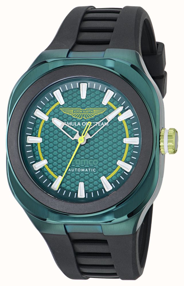 Aston Martin Aramco Formula One™ Team CMB Automatic (42mm) Podium Green Dial / Black Silicone Strap MTFC1F602 - alternatieve weergave 2