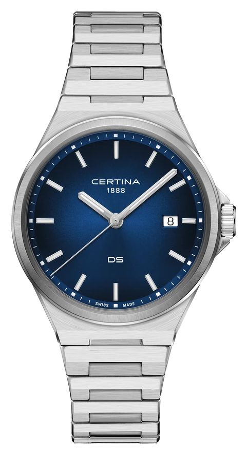 Certina Ã  quartz DS-7 (39 mm) cadran bleu / bracelet montre