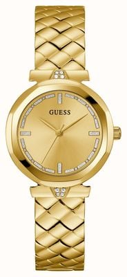 Guess Rumor feminino (34 mm) mostrador dourado / pulseira de aço inoxidável dourado GW0613L2