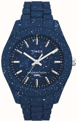 Timex 沃特伯里海洋斑点蓝色塑料手表 TW2V37400