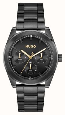 HUGO #ブライトスポーツ（42mm）ブラック文字盤 / ブラックPVDステンレススチールブレスレット 1530426
