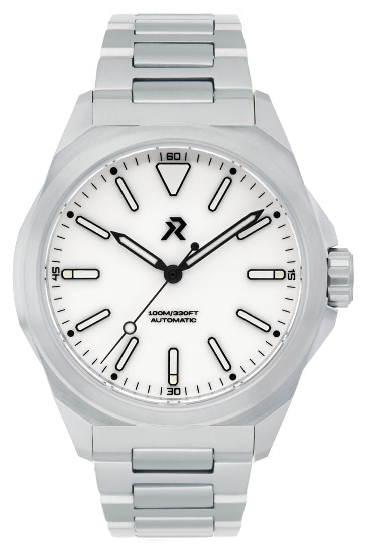 RZE Resolute Pro Automatic 40mm White Enamel Dial  Watch