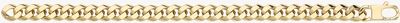 9ct Yellow Gold Hollow Curb Bracelet BR683