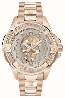 Philipp Plein THE $KULL-41MM HIGH-CONIC / Silver Dial Rose gold PVD Steel PWNAA1623