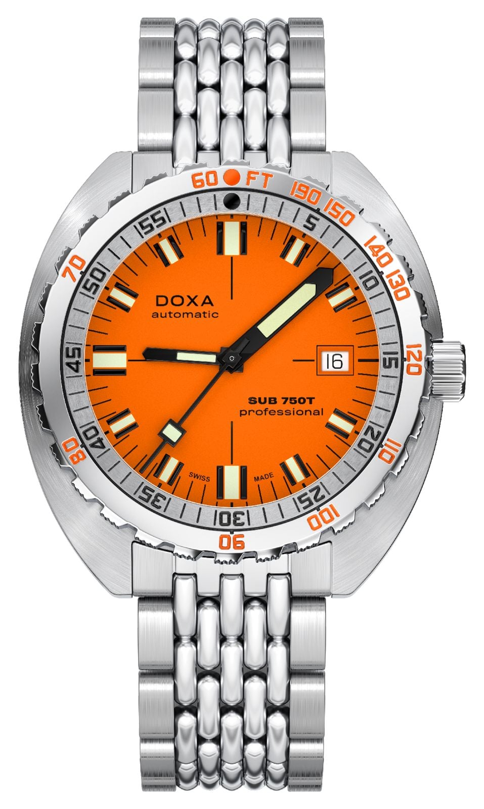 DOXA Sub 750t Professional (45 mm) cadran iconique orange / montre