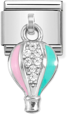 Nomination Classic Hot Air Balloon Steel Enamel Charm 331815/13