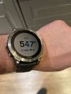 Customer picture of Garmin Fenix 7 Pro Sapphire Solar Titanium Chestnut Leather Band (+Black Silicone Strap) 010-02777-30