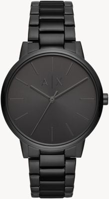 Armani Exchange Hommes | cadran noir | bracelet pvd noir AX2701