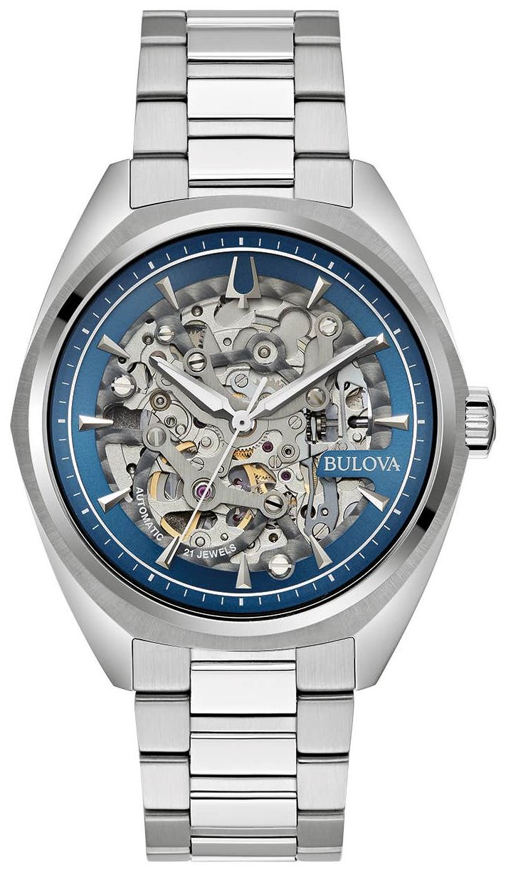 Bulova Cadran squelette automatique d'arpenteur / bracelet montre