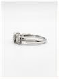 0.50ct Round Brilliant Natural Diamond 18ct White Gold Halo Trilogy Ring JM4572 - альтернативный вид 2