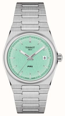 Tissot Prx quartz (35mm) cadran vert menthe / acier inoxydable T1372101109100