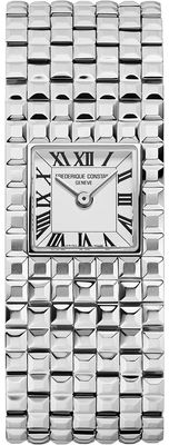Frederique Constant Classics Manchette (25,7 mm) weißes Zifferblatt / Edelstahlarmband FC-200WR1MC6B