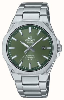 Casio Edifice Slim Analogue (40mm) Khaki Green Dial / Stainless Steel EFR-S108D-3AVUEF